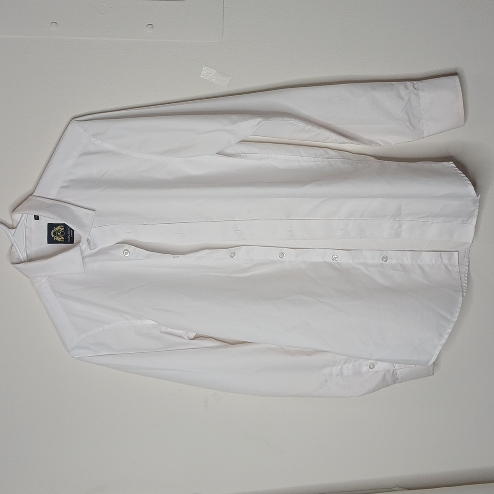 Marc darcy white collard button up shirt size 1